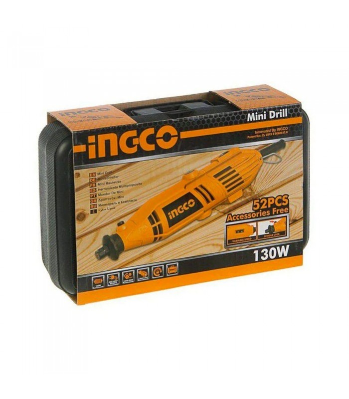 Mini Drill 130W 52 Accesorios + Eje flexible