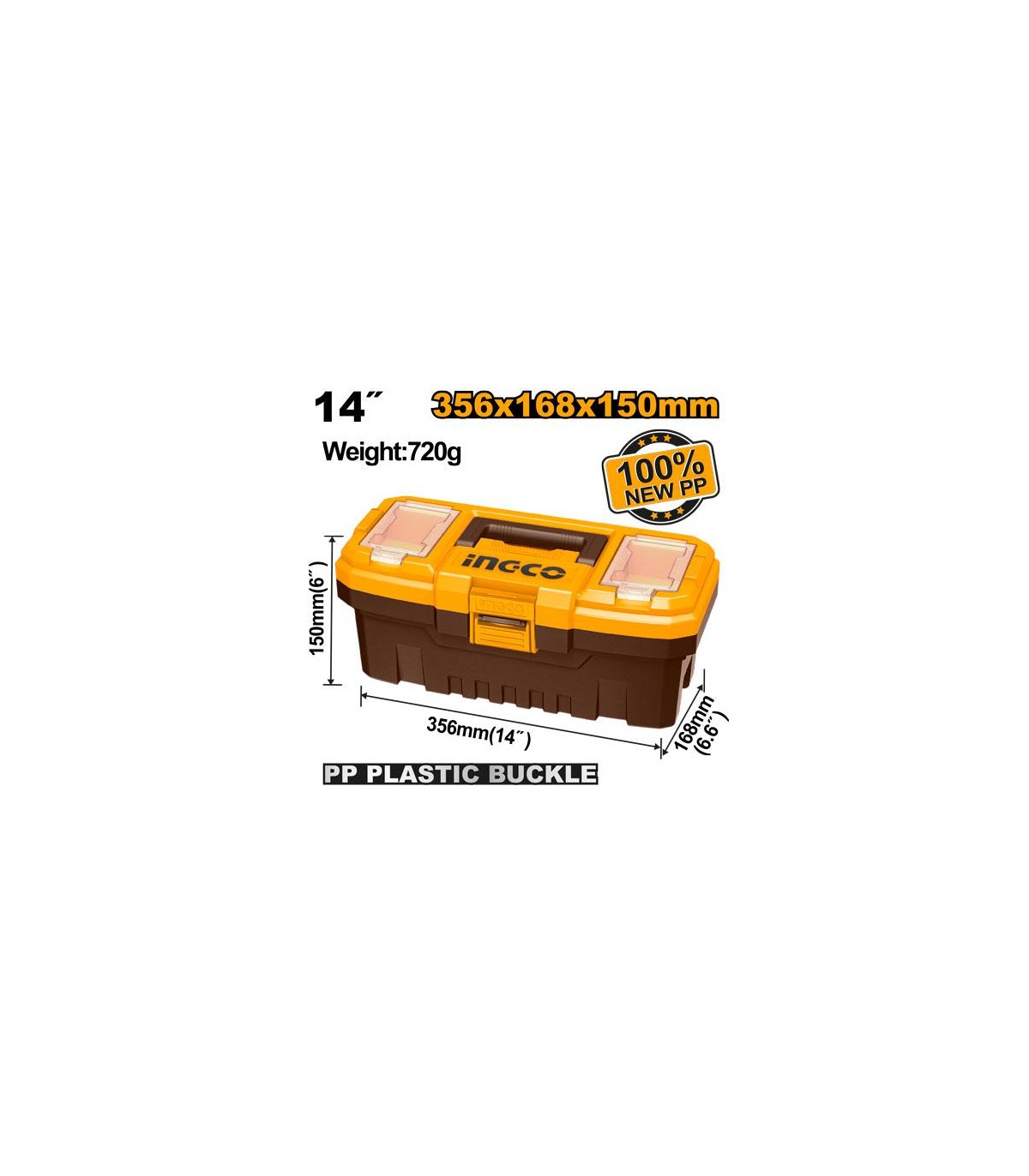 Caja Herramientas Plástico 356x168x150mm