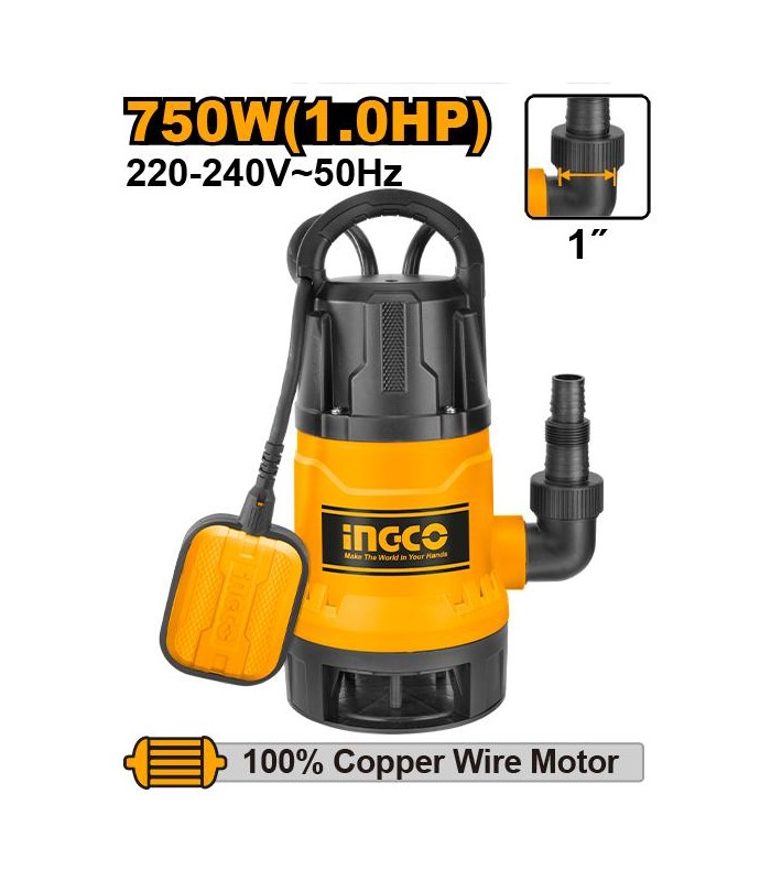 Bomba Sumergible Aguas Residuales 750W