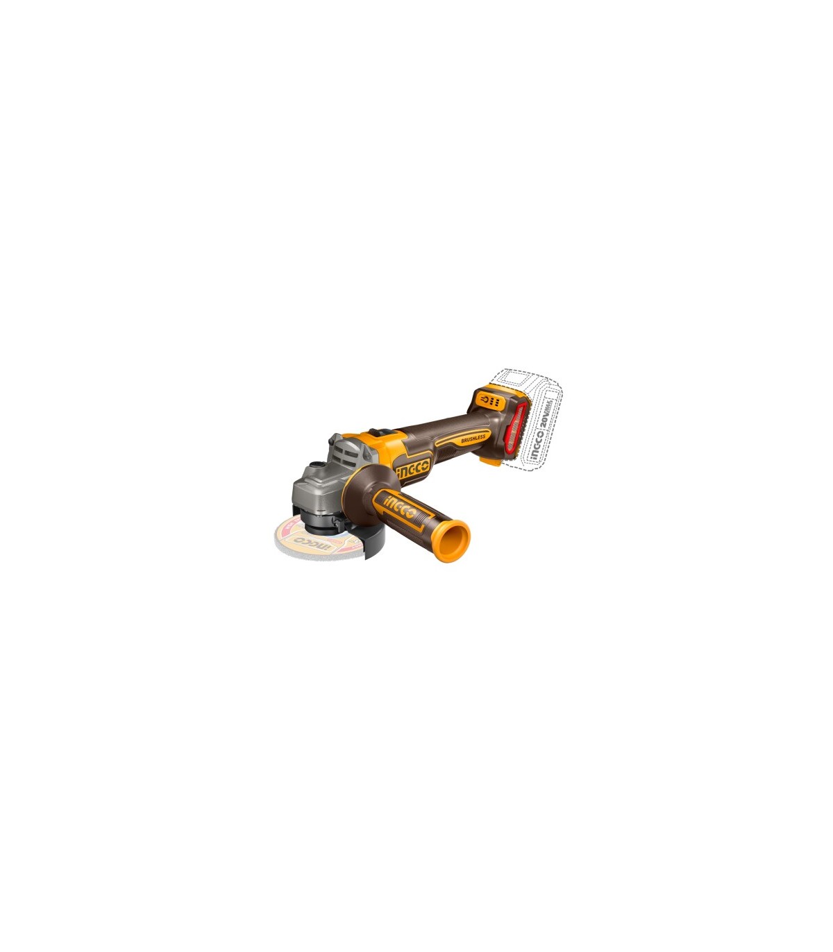 Mini Amoladora Angular LI-ION 20V 900W Ø115mm