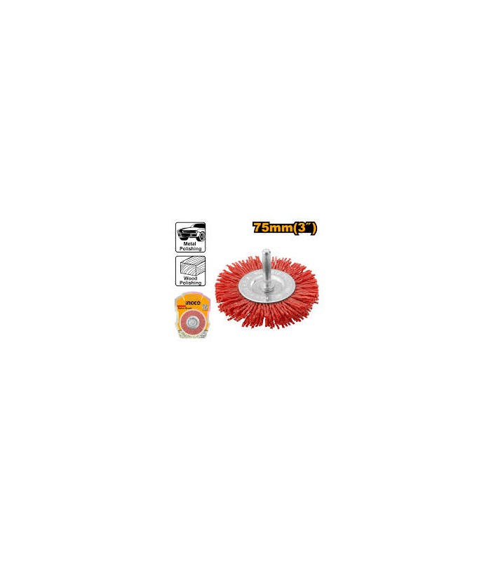 Cepillo Abrasivo plano Nylon 75mm