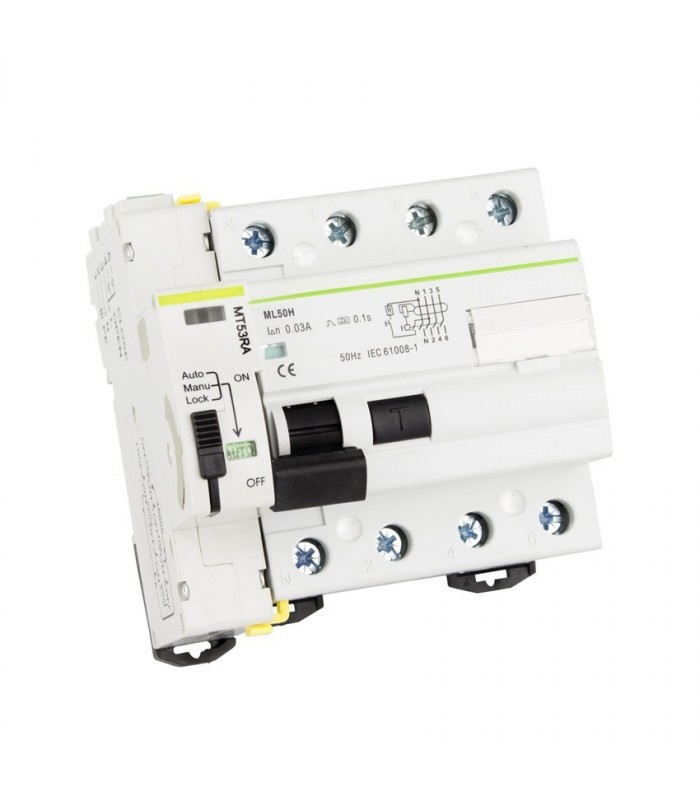 Interruptor Diferencial Rearmable Compacto 4P-30mA-10KA Superinmunizado