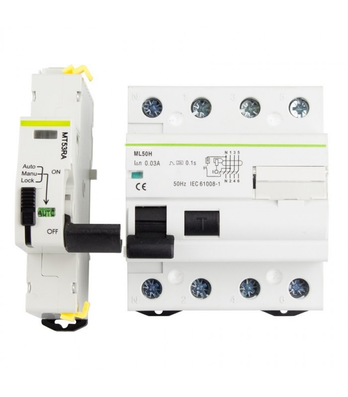 Interruptor Diferencial Rearmable Compacto 4P-30mA-10KA Superinmunizado