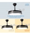 Ventilador BLACK HOOD DC 40W 2448Lm 4 Aspas CCT