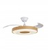 Ventilador PARIS APP DC 50W 6200Lm 3 Aspas Blanco/Haya CCT