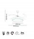 Ventilador Niza DC 50W 6200Lm 4 Aspas Blanco CCT