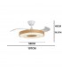 Ventilador PARIS APP DC 50W 6200Lm 3 Aspas Blanco/Haya CCT