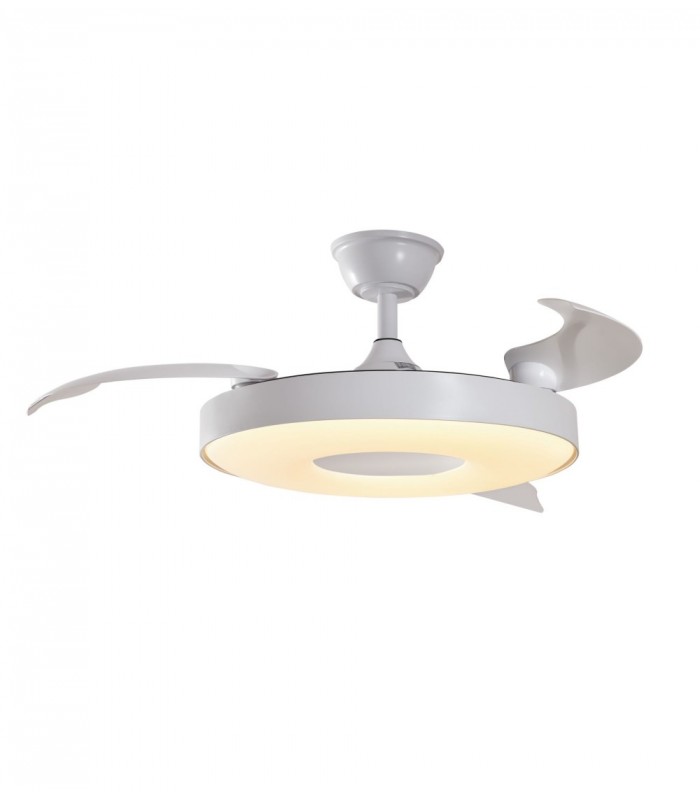 Ventilador PARIS APP DC 50W 6200Lm 3 Aspas Blanco/Blanco CCT