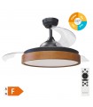 Ventilador Ranta DC 36W 3547Lm 3 Aspas Negro/Cerezo CCT