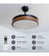 Ventilador Ranta DC 36W 3547Lm 3 Aspas Negro/Cerezo CCT