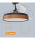 Ventilador Ranta DC 36W 3547Lm 3 Aspas Negro/Cerezo CCT