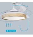 Ventilador Ranta DC 36W 3547Lm 3 Aspas Blanco/Haya CCT