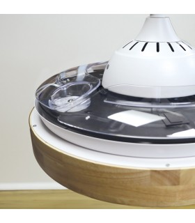 Ventilador Ranta DC 36W 3547Lm 3 Aspas Blanco/Haya CCT