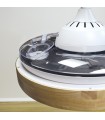 Ventilador Ranta DC 36W 3547Lm 3 Aspas Blanco/Haya CCT