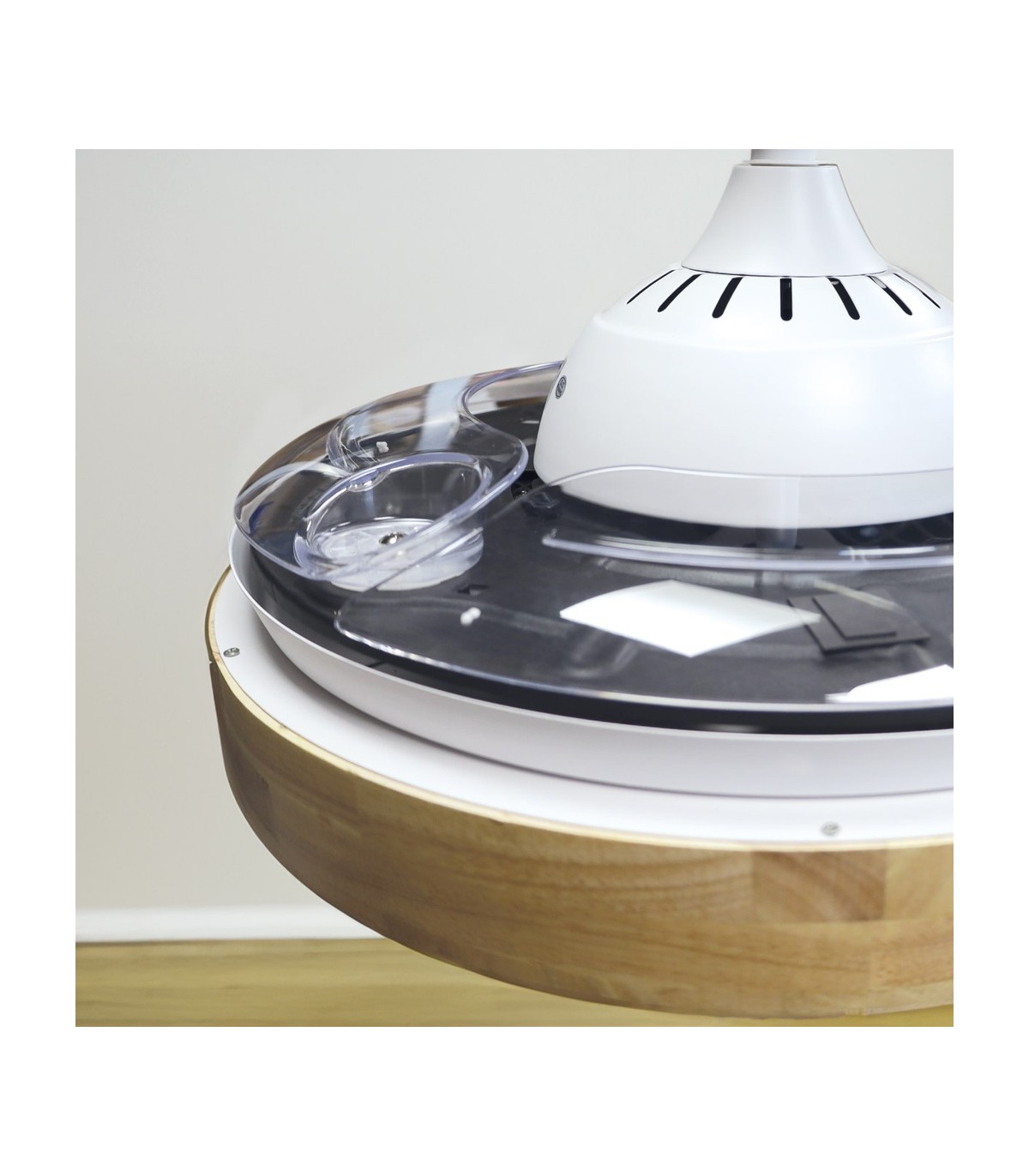 Ventilador Ranta DC 36W 3547Lm 3 Aspas Blanco/Haya CCT