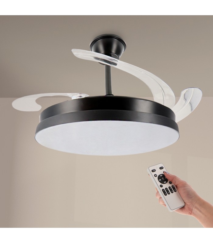 Ventilador BLACK  HOOM DC 40W 2448Lm 4 Aspas CCT