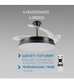 Ventilador BLACK  HOOM DC 40W 2448Lm 4 Aspas CCT