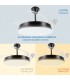 Ventilador BLACK  HOOM DC 40W 2448Lm 4 Aspas CCT