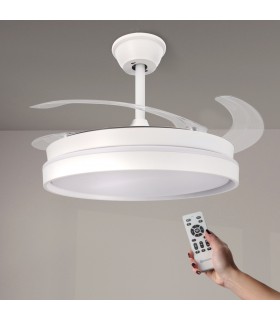Ventilador WHITE AFAR DC 40W 2448Lm 4 Aspas CCT