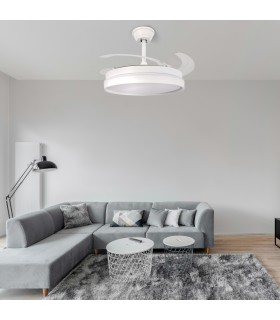 Ventilador WHITE AFAR DC 40W 2448Lm 4 Aspas CCT