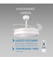 Ventilador WHITE AFAR DC 40W 2448Lm 4 Aspas CCT