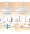 Ventilador WHITE AFAR DC 40W 2448Lm 4 Aspas CCT