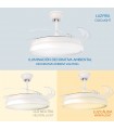 Ventilador WHITE AFAR DC 40W 2448Lm 4 Aspas CCT