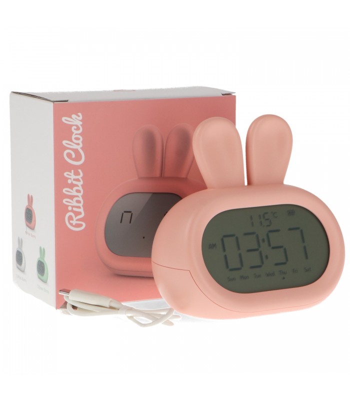 Despertador con Luz De Noche Recargable RABBIT 3W