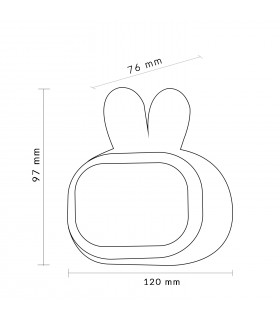 Despertador con Luz De Noche Recargable RABBIT 3W