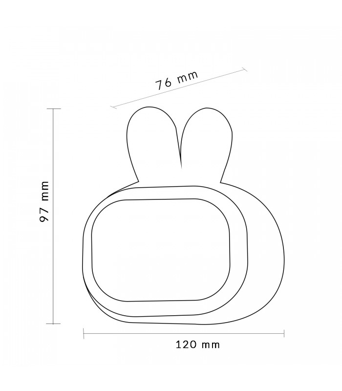 Despertador con Luz De Noche Recargable RABBIT 3W