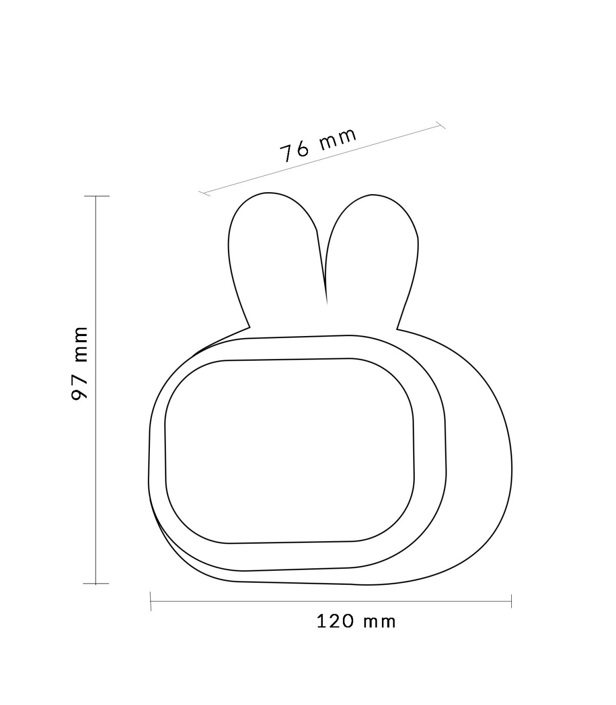 Despertador con Luz De Noche Recargable RABBIT 3W