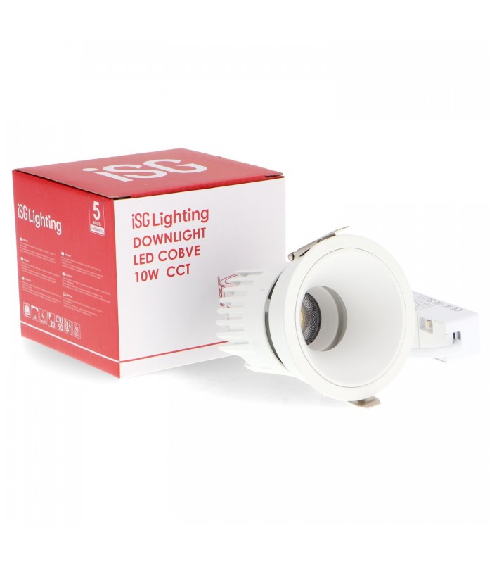 Downlight Orientable COBVE Blanco 8-10-12W 800-1000-1200Lm 36º IP20 CCT