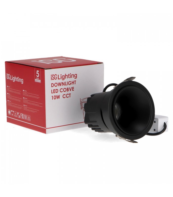 Downlight Orientable COBVE Negro 8-10-12W 800-1000-1200Lm 36º IP20 CCT