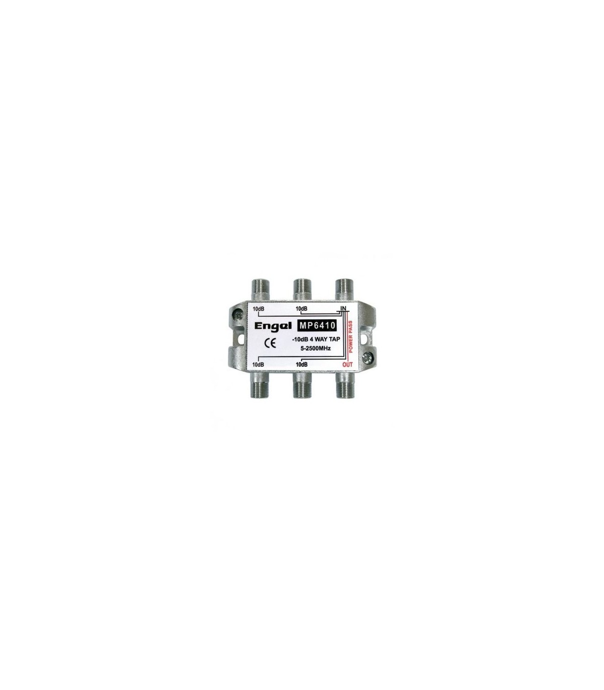 Derivador 4 Salidas Conector F 10 dB Engel