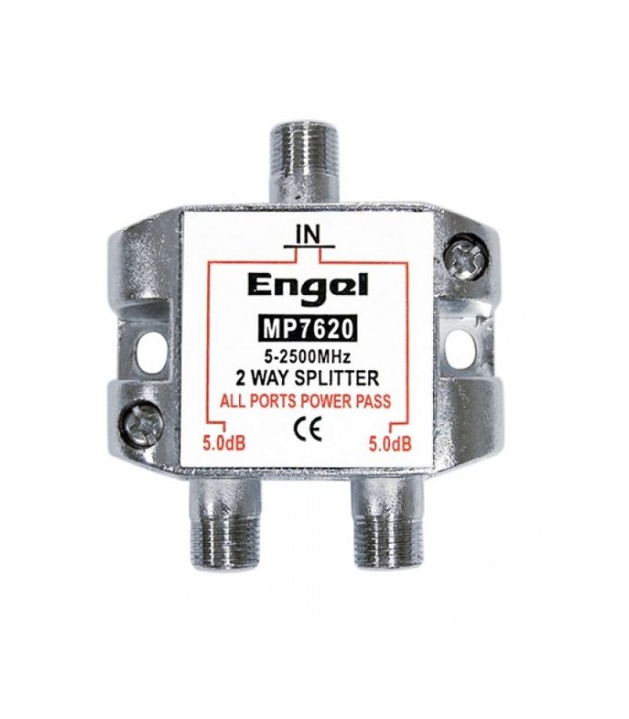 Repartidor de 2 Salidas TDT y SAT con Conector F 5.1dB Engel