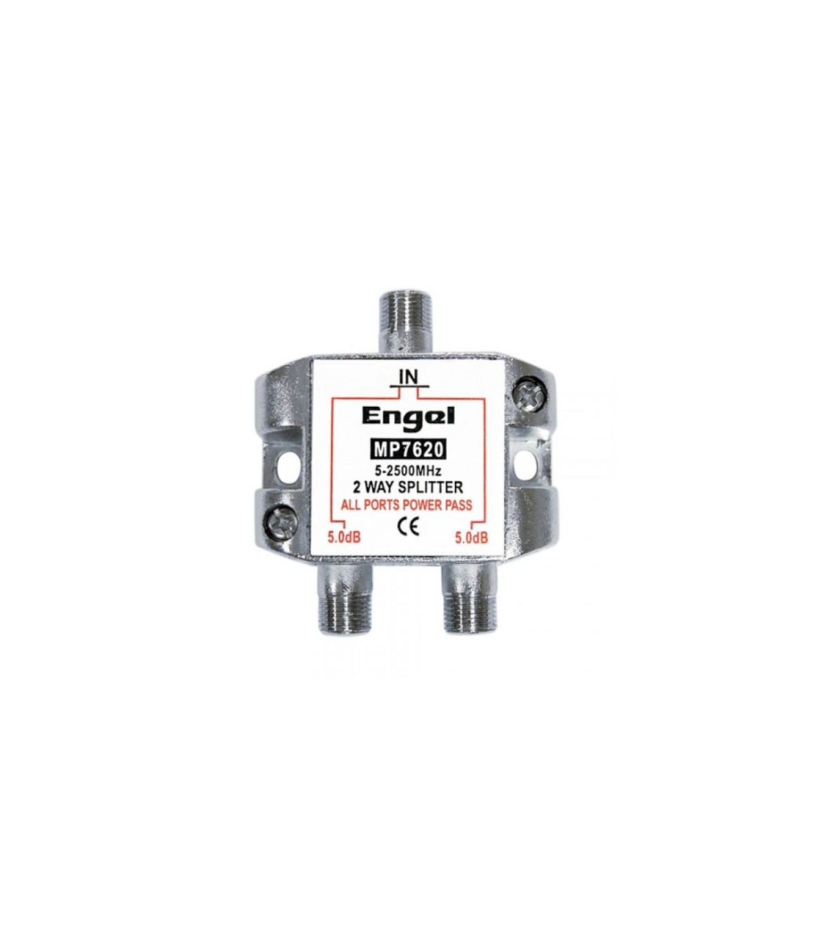 Repartidor de 2 Salidas TDT y SAT con Conector F 5.1dB Engel