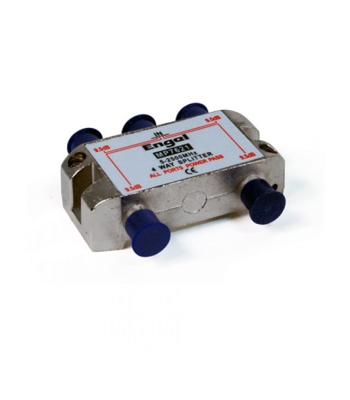 Repartidor de 4 Salidas TDT y SAT con Conector F 9.5dB Engel