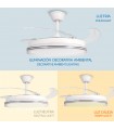 Ventilador WHITE DECOR DC 43W 3800Lm 4 Aspas CCT