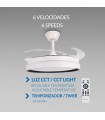 Ventilador WHITE BROOKS DC 43W 3800Lm 4 Aspas CCT