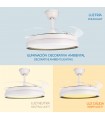 Ventilador WHITE BROOKS DC 43W 3800Lm 4 Aspas CCT