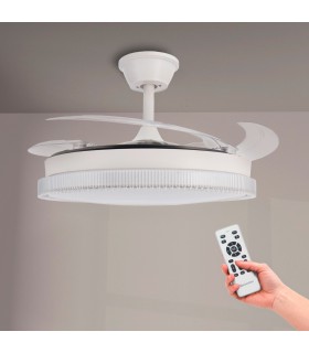Ventilador WHITE DIAMOND DC 43W 3800Lm 4 Aspas CCT