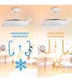 Ventilador WHITE DIAMOND DC 43W 3800Lm 4 Aspas CCT