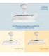 Ventilador WHITE DIAMOND DC 43W 3800Lm 4 Aspas CCT