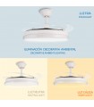 Ventilador WHITE DIAMOND DC 43W 3800Lm 4 Aspas CCT