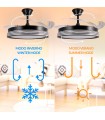 Ventilador BLACK ALINE DC 43W 3800Lm 4 Aspas CCT