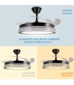 Ventilador BLACK ALINE DC 43W 3800Lm 4 Aspas CCT
