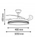 Ventilador BLACK ALINE DC 43W 3800Lm 4 Aspas CCT