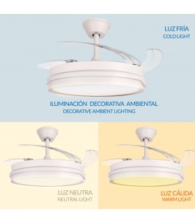 Ventilador WHITE ALAN DC 43W 3800Lm 4 Aspas CCT