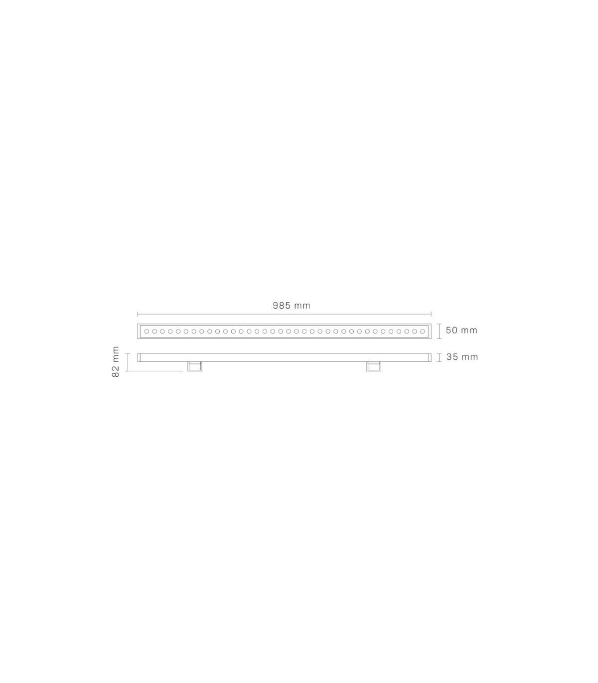 Bañador Led Pared 220V 36W 3600Lm 60º IP66