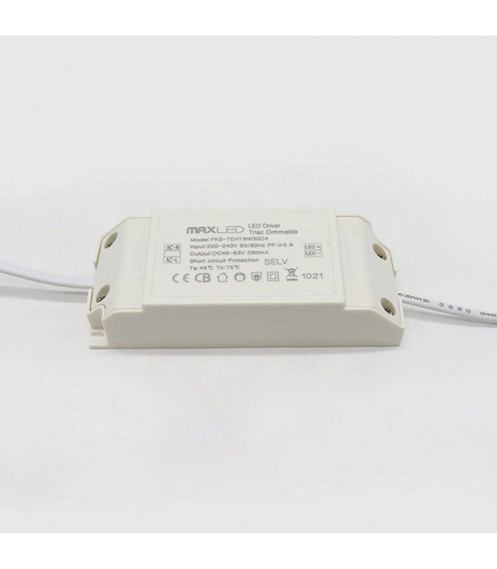 Driver Dimmable 18W OUT45-63VDC 280mA